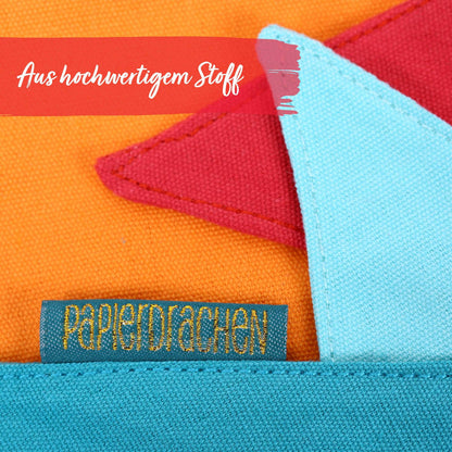 Ghirlanda decorativa in tessuto Azzurro & Arancione – Papierdrachen