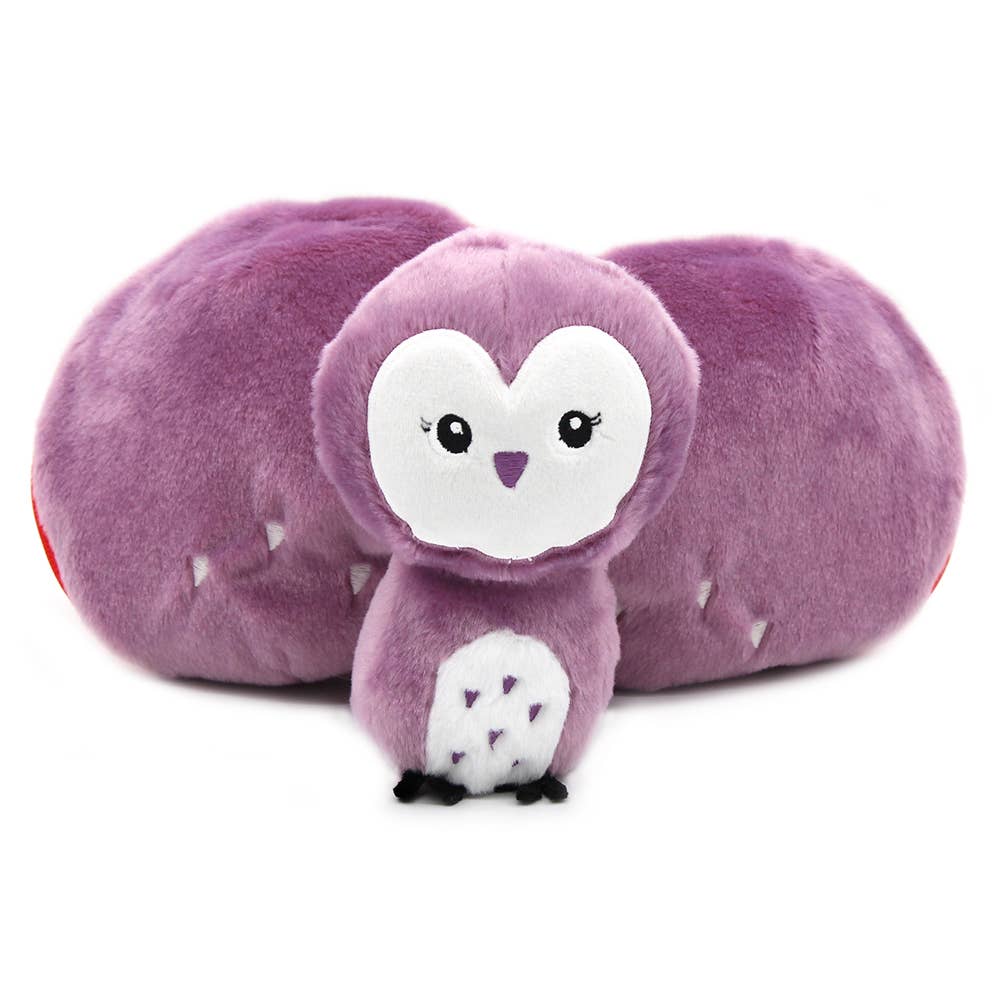 Peluche trasformabile Gufo/Fragola – Les Déglingos
