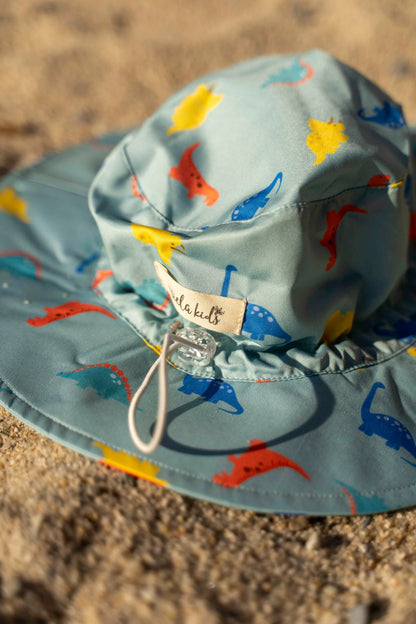 Cappellino da sole bambino con dinosauri UV50+ | MIELA KIDS