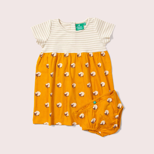 Abito Giallo Pecorelle in cotone biologico - Little Green Radicals