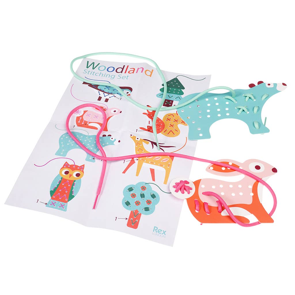 Set creativo da cucito senza ago – Woodland | Rex London