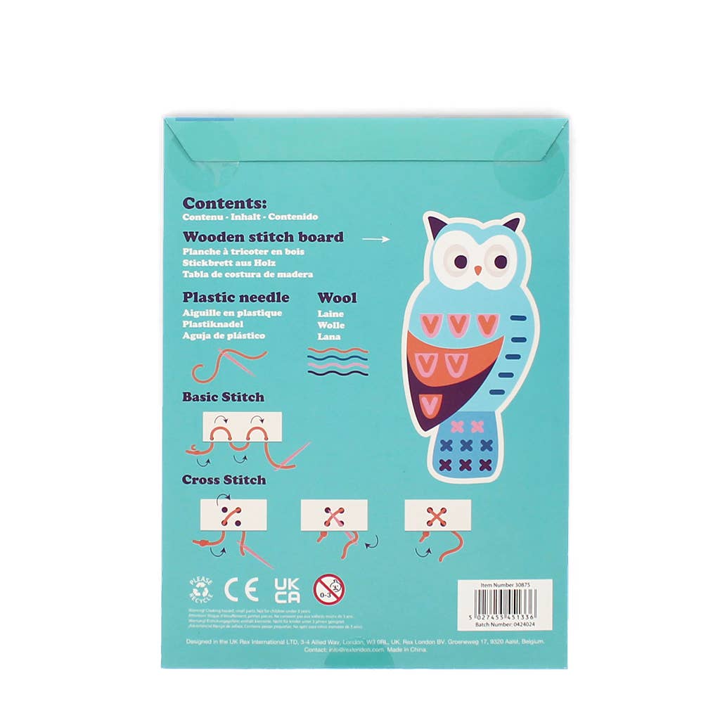 Kit creativo cucito gufo per bambini | Rex London