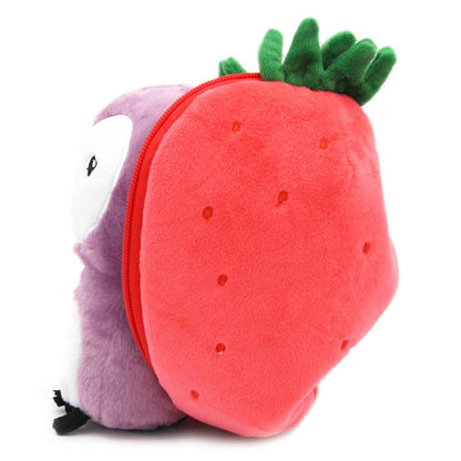 Peluche trasformabile Gufo/Fragola – Les Déglingos