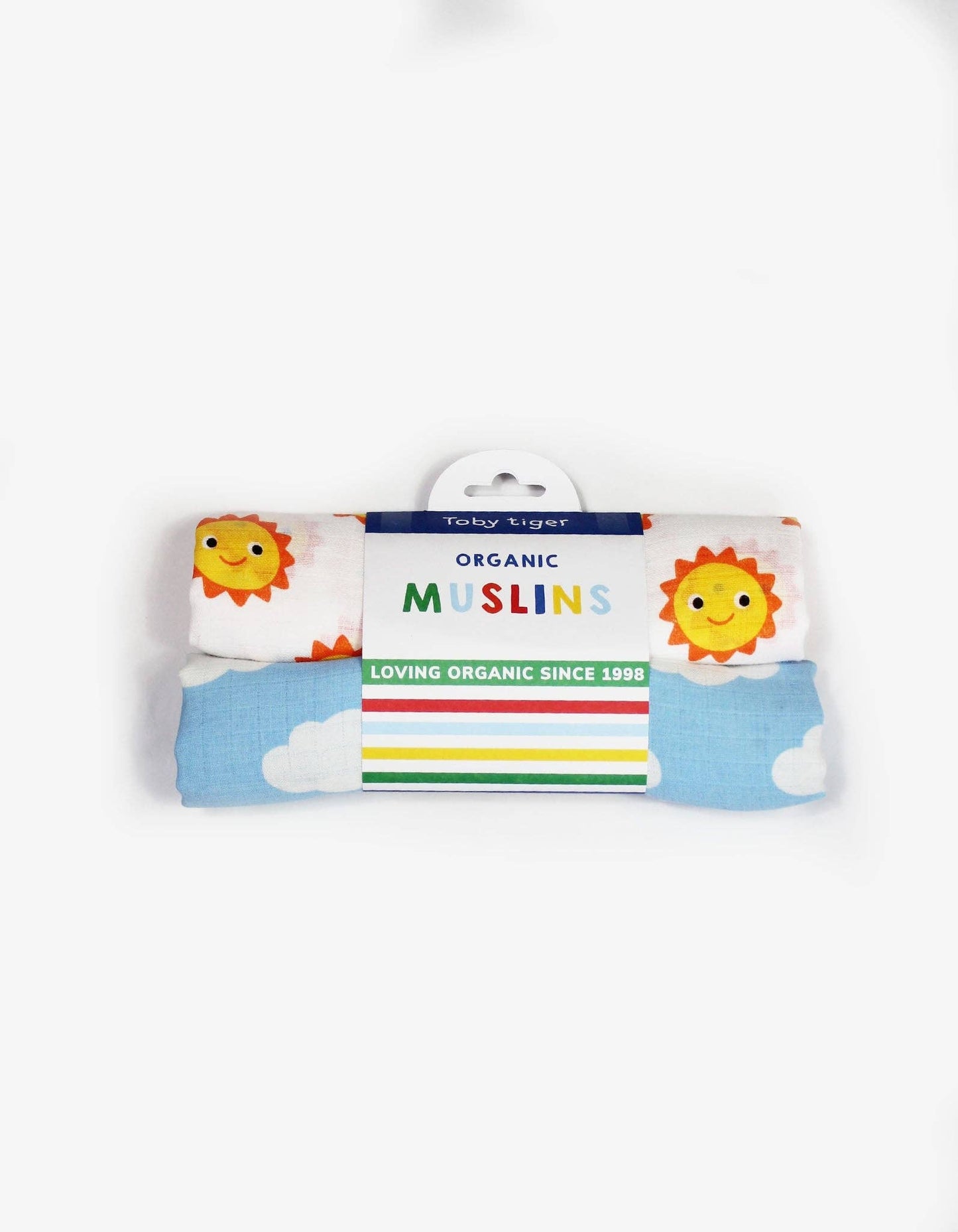 Set 2 mussole Sole in cotone biologico – Toby Tiger