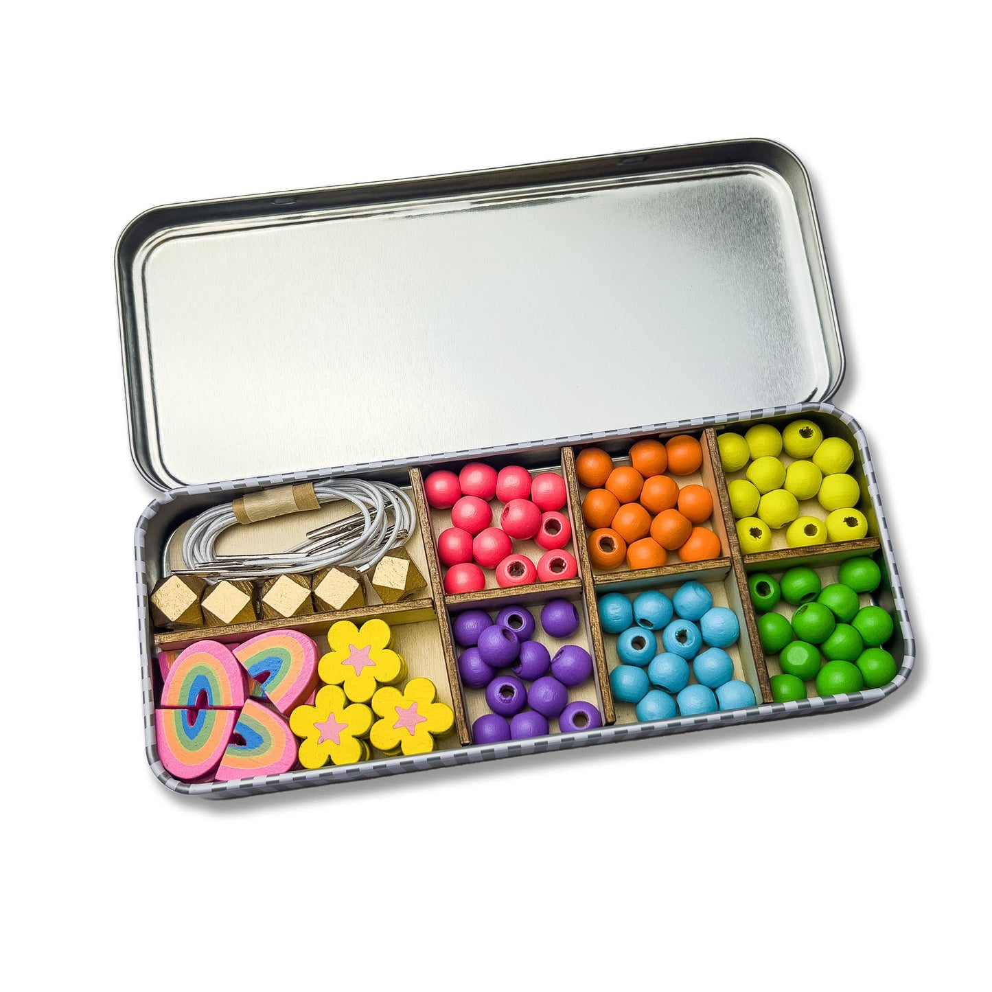 Kit creativo braccialetti in legno Rainbow  – Cotton Twist