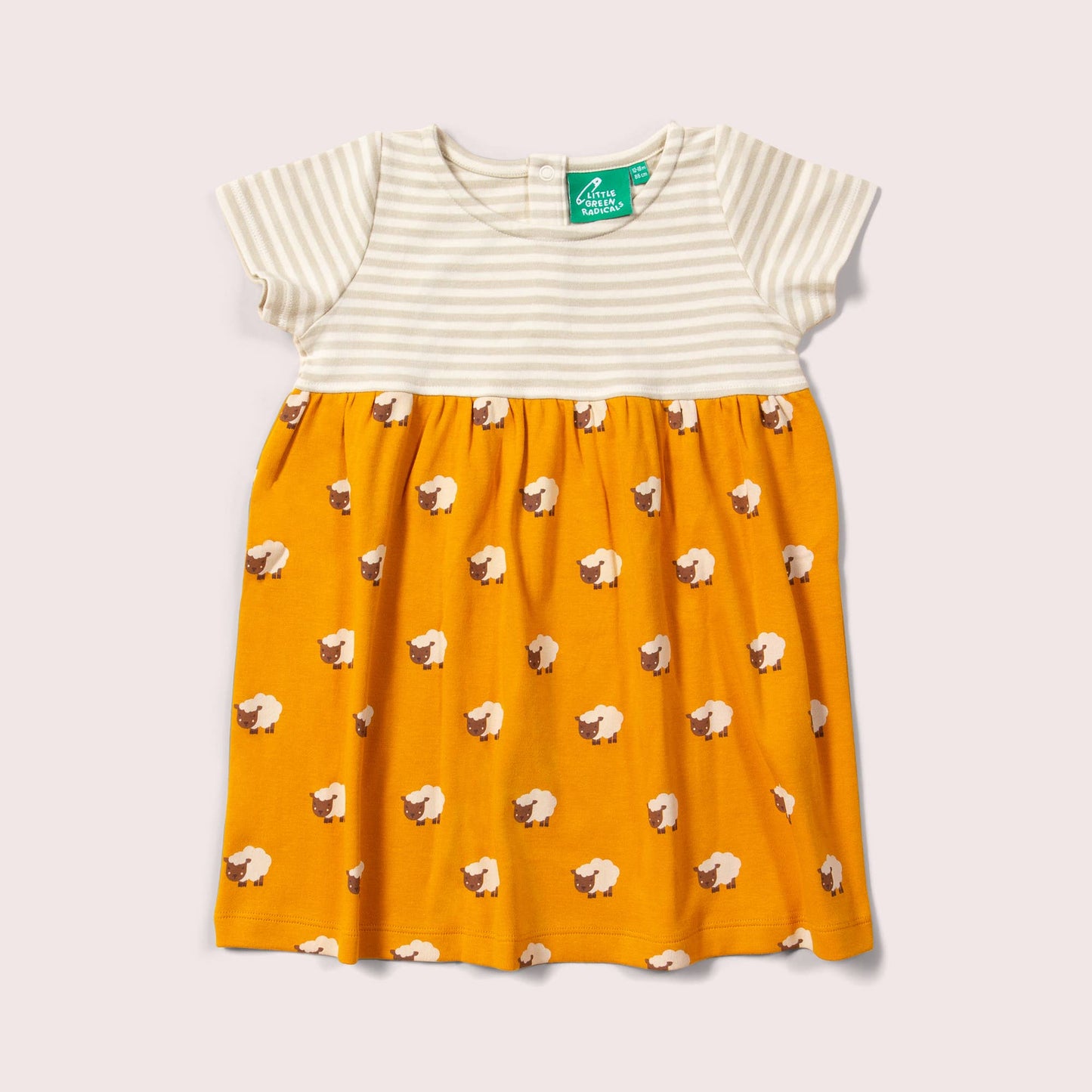 Abito Giallo Pecorelle in cotone biologico - Little Green Radicals
