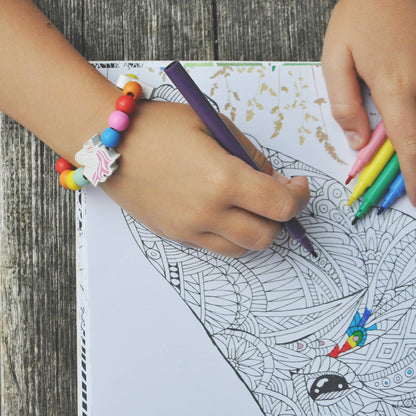 Mini kit creativo braccialetto in legno Unicorno- Cotton Twist