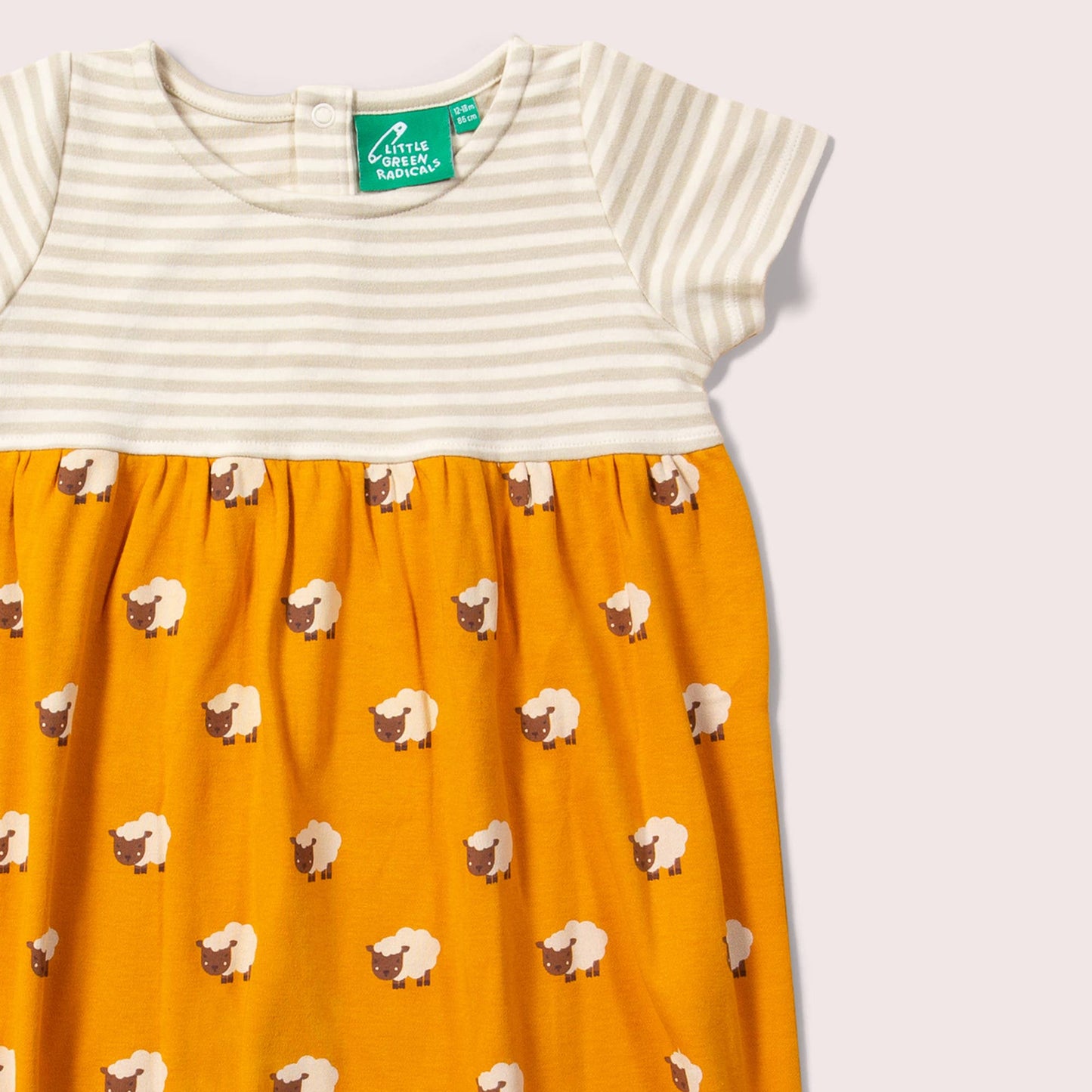 Abito Giallo Pecorelle in cotone biologico - Little Green Radicals