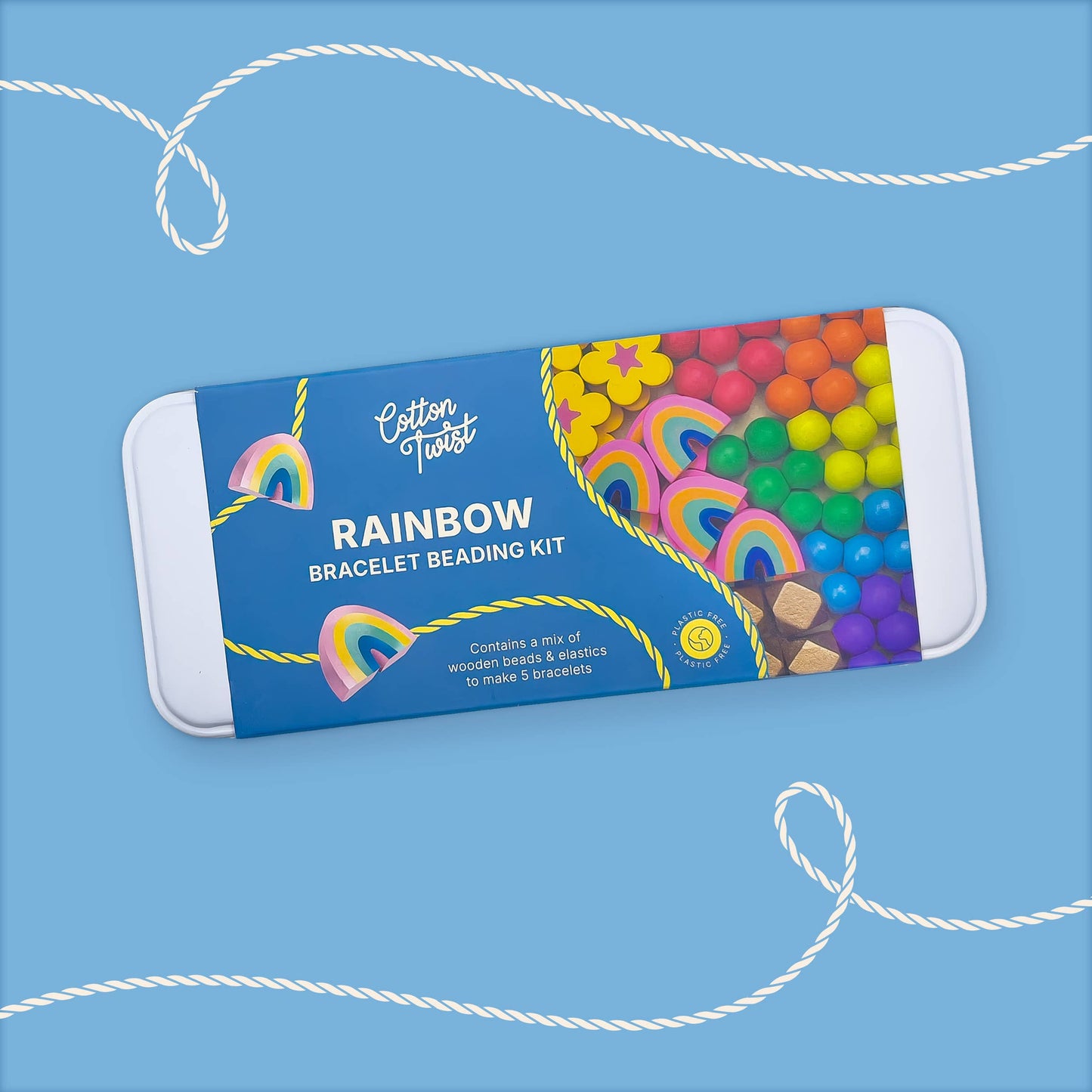 Kit creativo braccialetti in legno Rainbow  – Cotton Twist