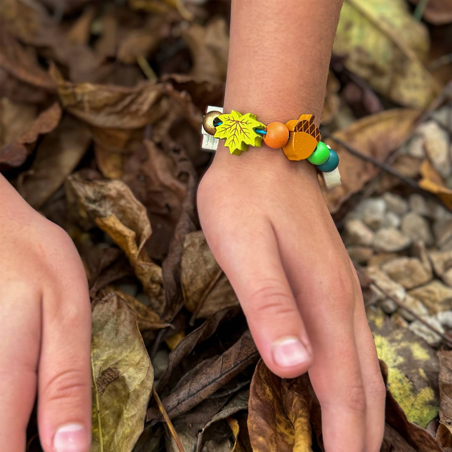 Mini kit creativo braccialetto in legno Foresta - Cotton Twist