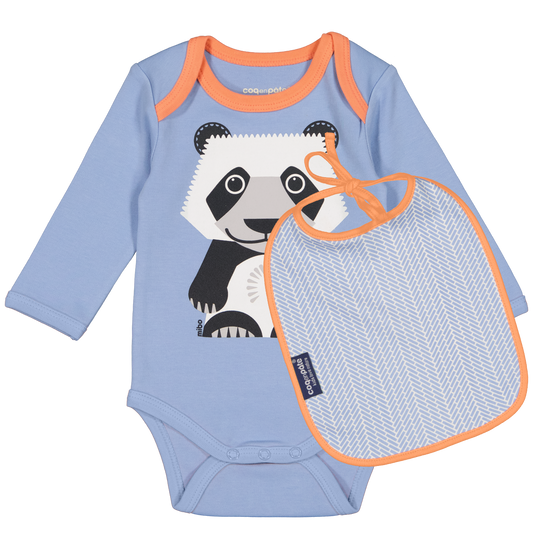 Set regalo neonato Panda in cotone biologico – Coq en Pâte