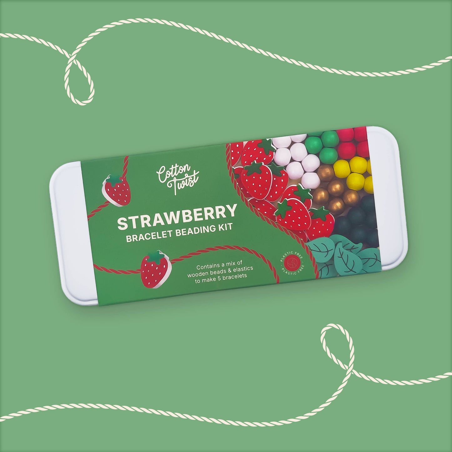 Kit creativo braccialetti in legno Strawberry– Cotton Twist