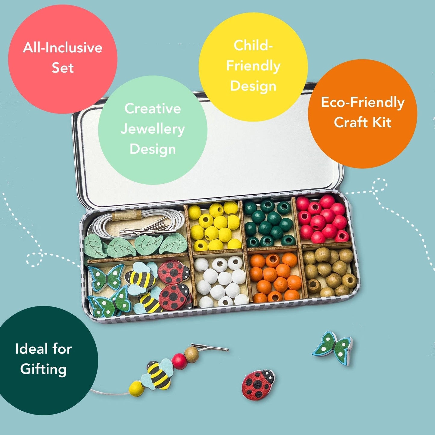 Kit creativo braccialetti in legno Minibeast – Cotton Twist