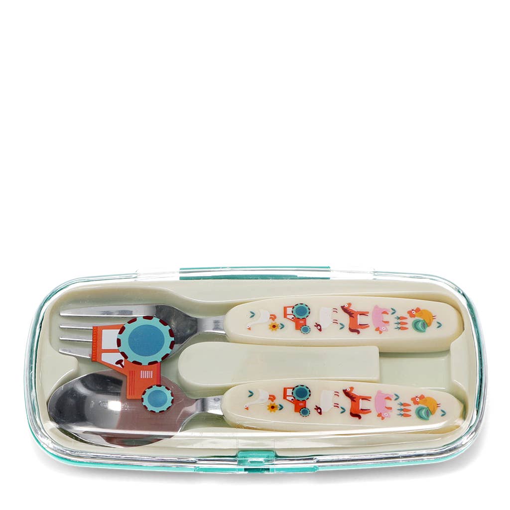 Set posate bambini con custodia fattoria | Rex London