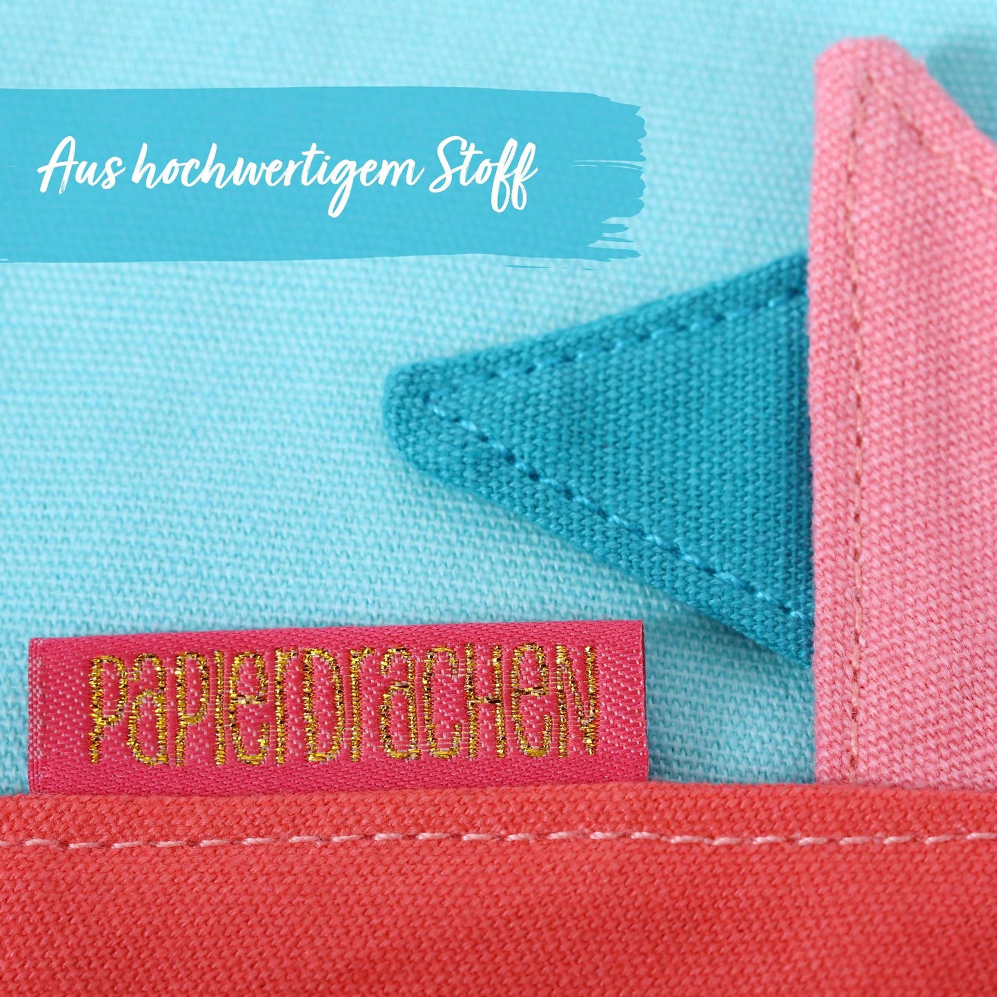 Ghirlanda decorativa in tessuto Rosa & Azzurro – Papierdrachen
