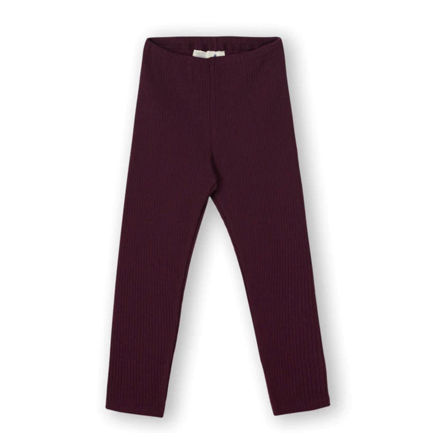 Leggings a coste Cotone Organico Melanzana