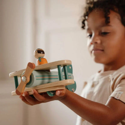 Aeroplanino in legno con personaggio | Little Dutch
