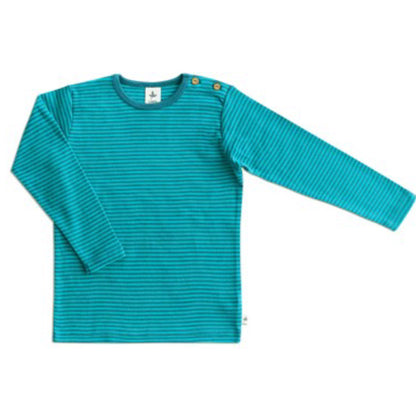 Maglietta a maniche lunghe Blu-Verde
