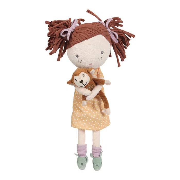 Bambola morbida Sophia con scimmietta 35 cm | Little Dutch