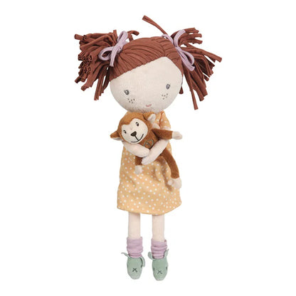 Bambola morbida Sophia con scimmietta 35 cm | Little Dutch