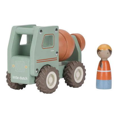Betoniera in legno con personaggio | Little Dutch