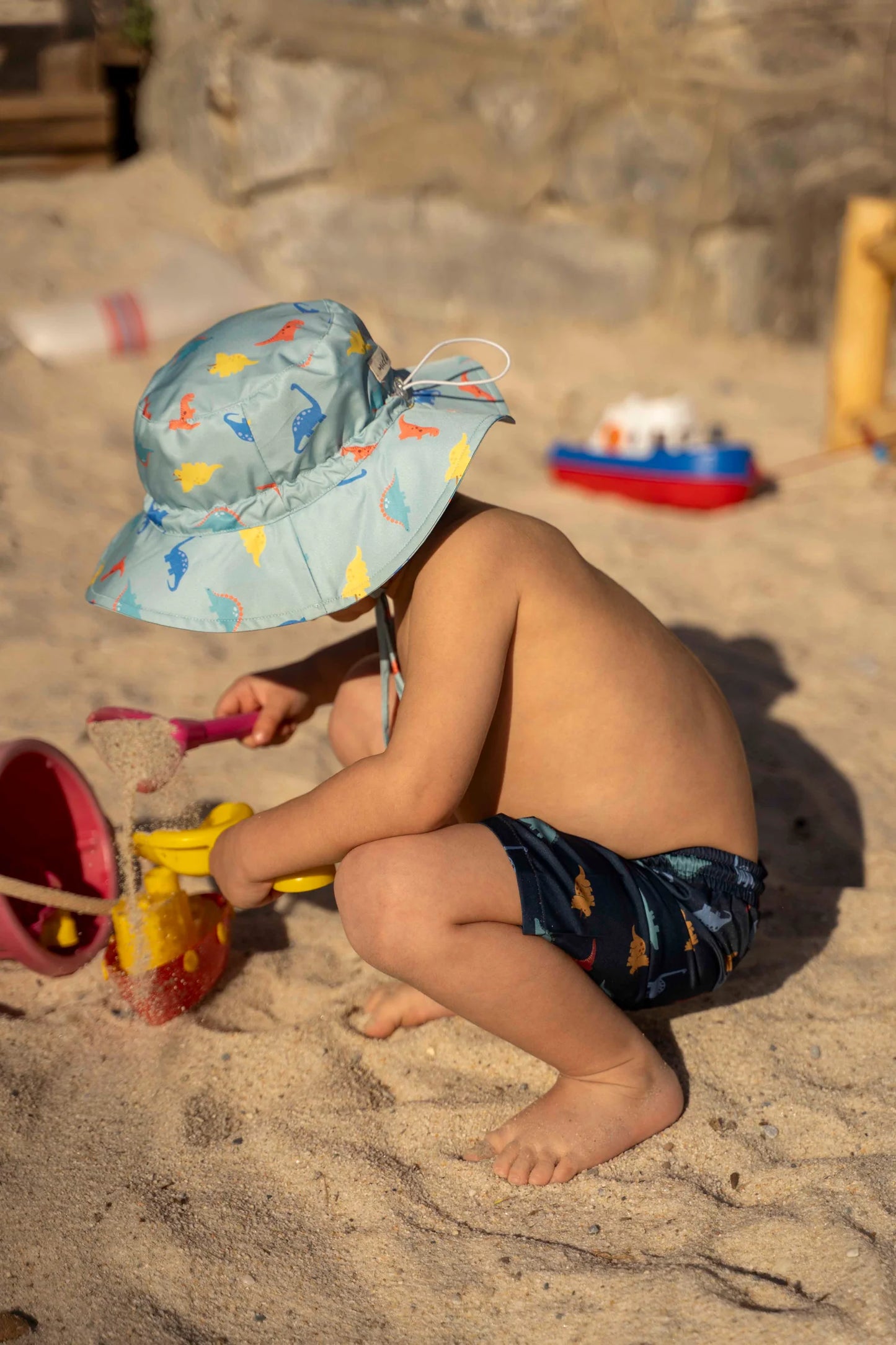 Cappellino da sole bambino con granchi UV50+ | MIELA KIDS