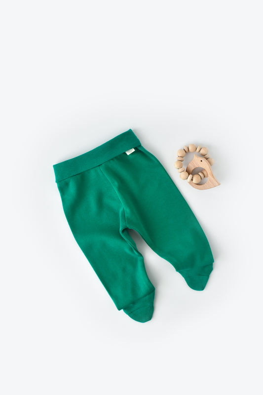 BabyCosy Basic Pantaloni Verde con i piedini