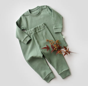 BabyCosy Retro Pantaloni & Maglietta Verde