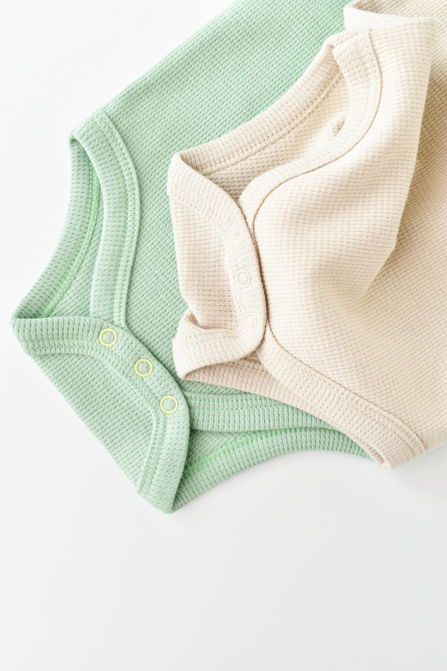 BabyCosy Waffle Set 2 Body Menta & Stone senza maniche