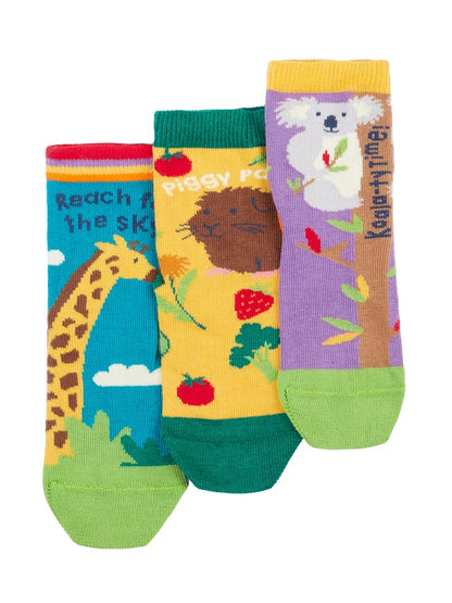 Set 3 Calzini Animal Pals in cotone biologico | Frugi