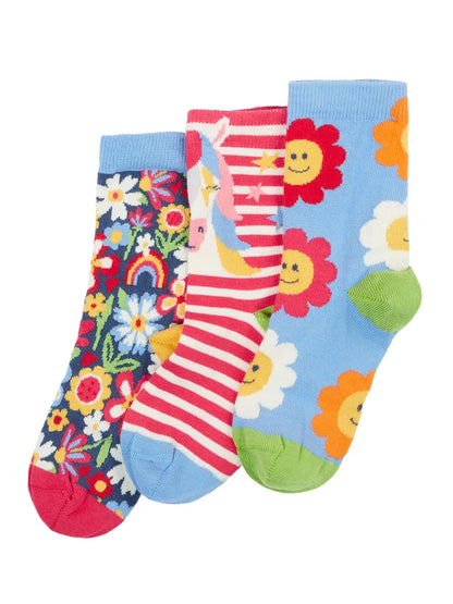 Set 3 Calzini Disco Horse in cotone biologico | Frugi