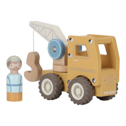 Camion Gru in legno con personaggio | Little Dutch