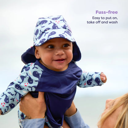 Cappellino da mare reversibile Blue Whale | Bambino Mio