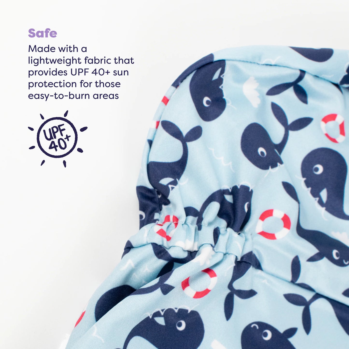 Cappellino da mare reversibile Blue Whale | Bambino Mio