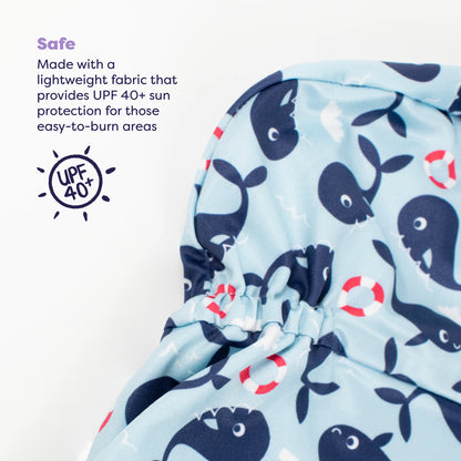 Cappellino da mare reversibile Blue Whale | Bambino Mio