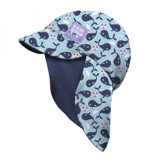 Cappellino da mare reversibile Blue Whale | Bambino Mio
