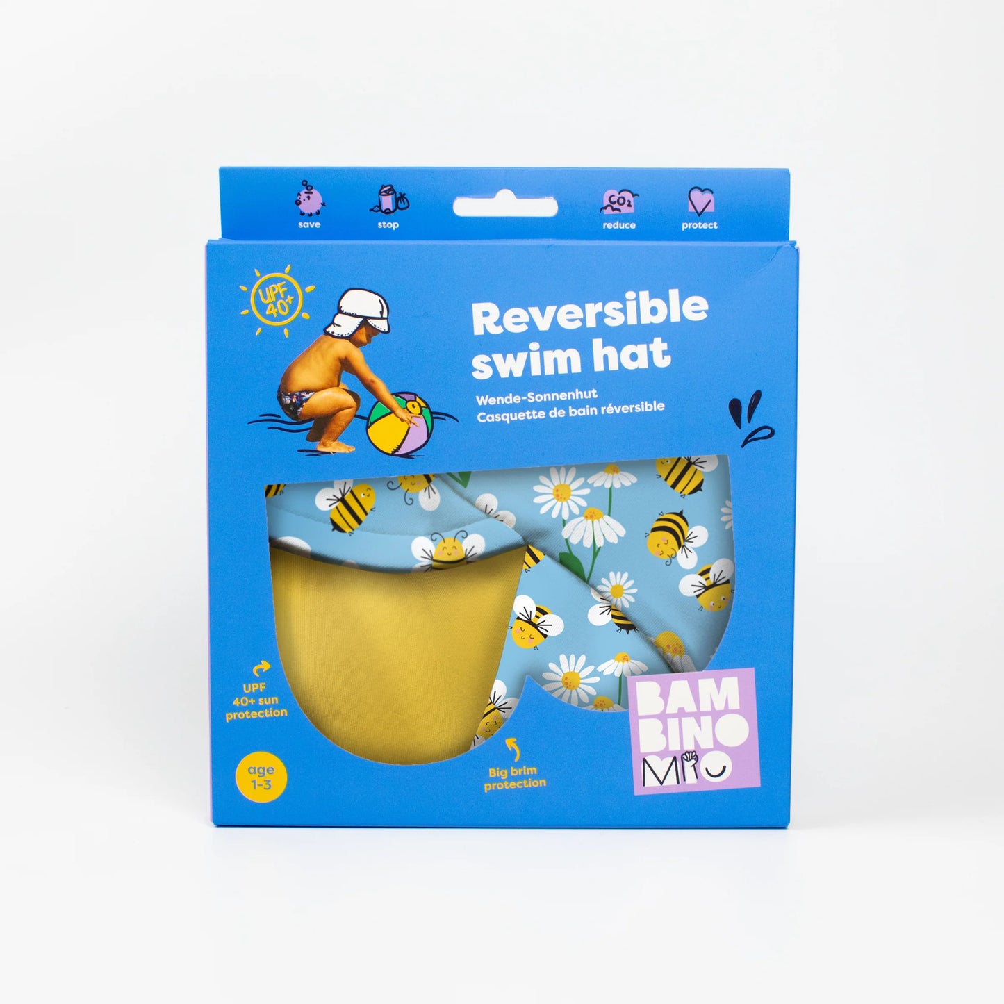 Cappellino da mare reversibile Busy Bees | Bambino Mio
