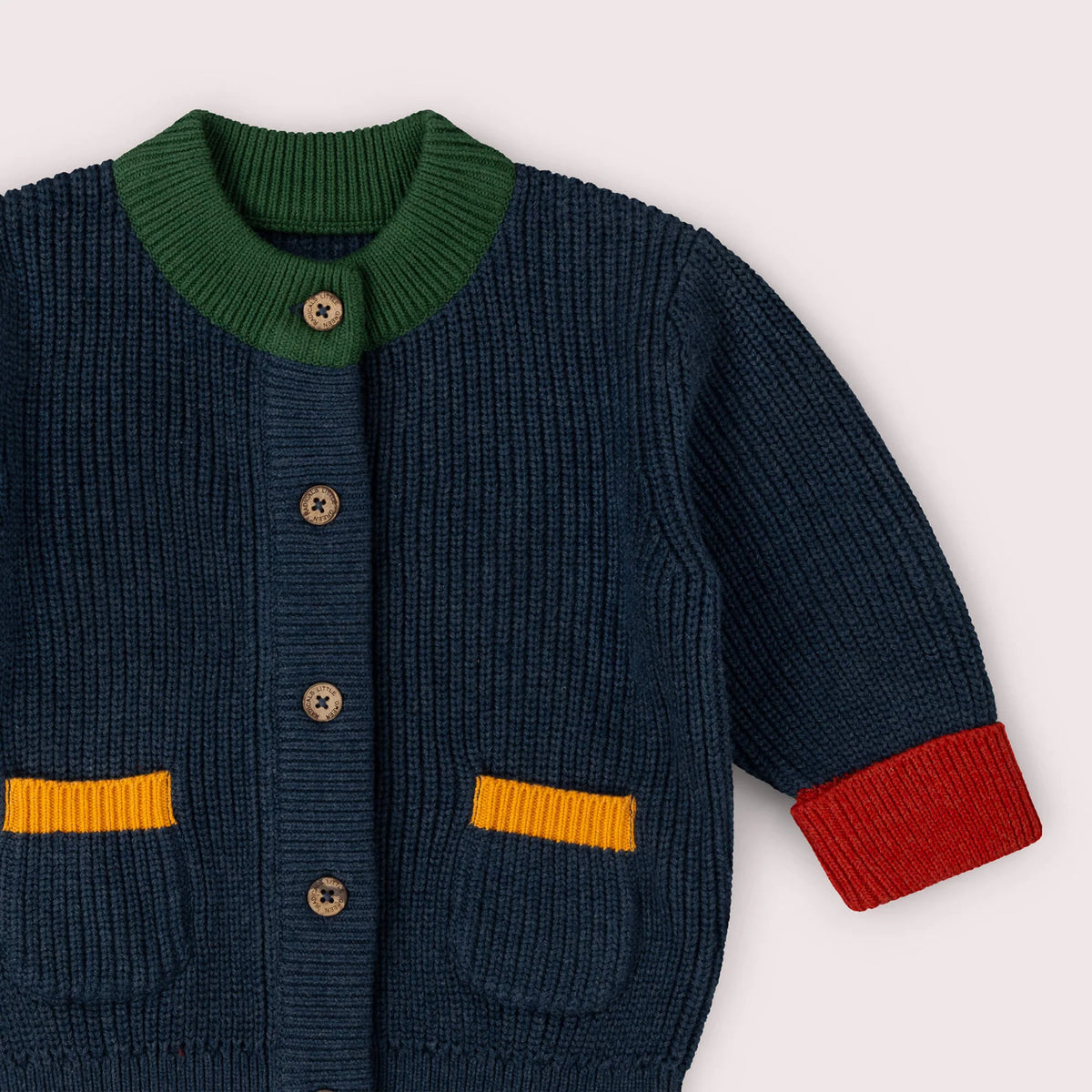 Cardigan a Maglia Grossa Blu | Little Green Radicals