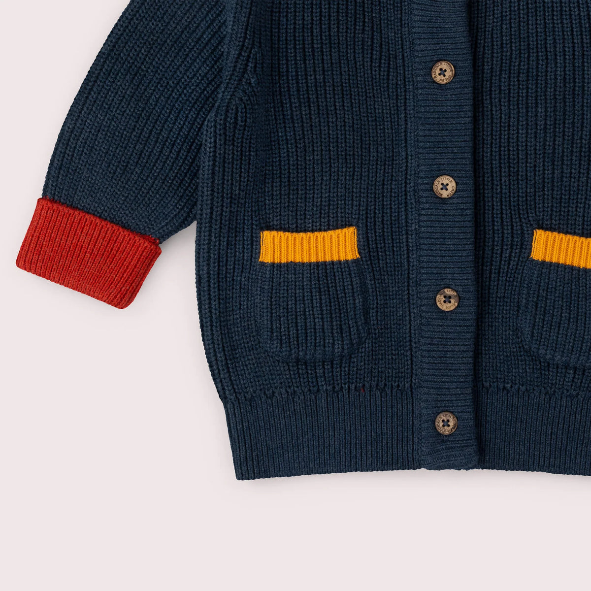 Cardigan a Maglia Grossa Blu | Little Green Radicals