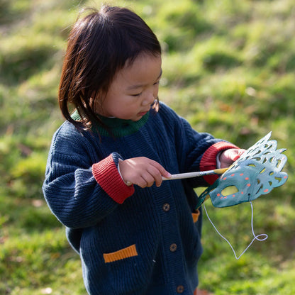 Cardigan a Maglia Grossa Blu | Little Green Radicals