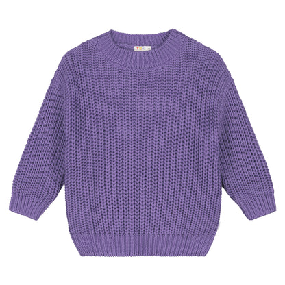 Maglione Chunky Aster Viola | Yuki Kidswear