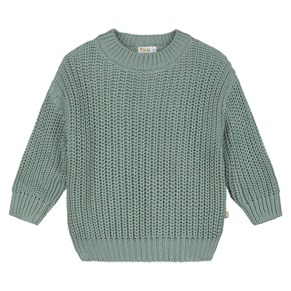 Maglione Chunky Eucalyptus Verde | Yuki Kidswear