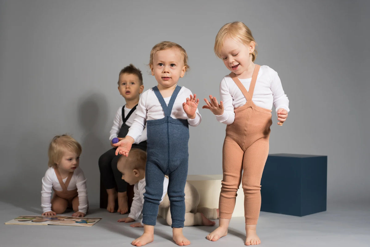 Collant Steel Blue con bretelle | Silly Silas