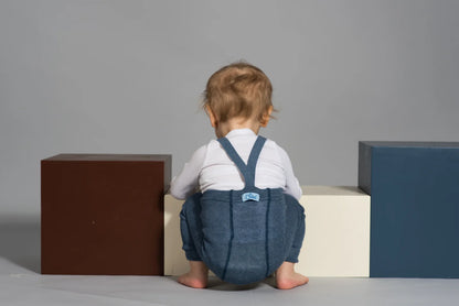 Collant Steel Blue con bretelle | Silly Silas