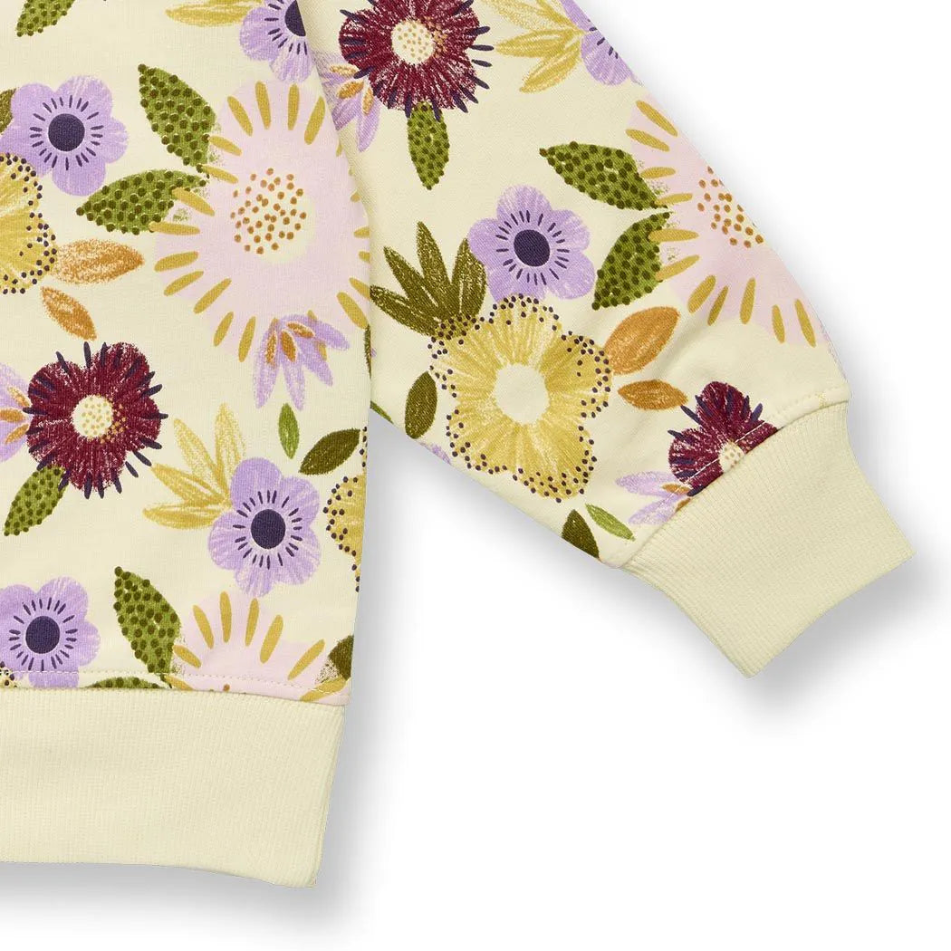 Felpa Crema Fiori | Sense Organics