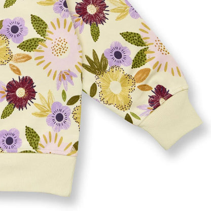 Felpa Crema Fiori | Sense Organics