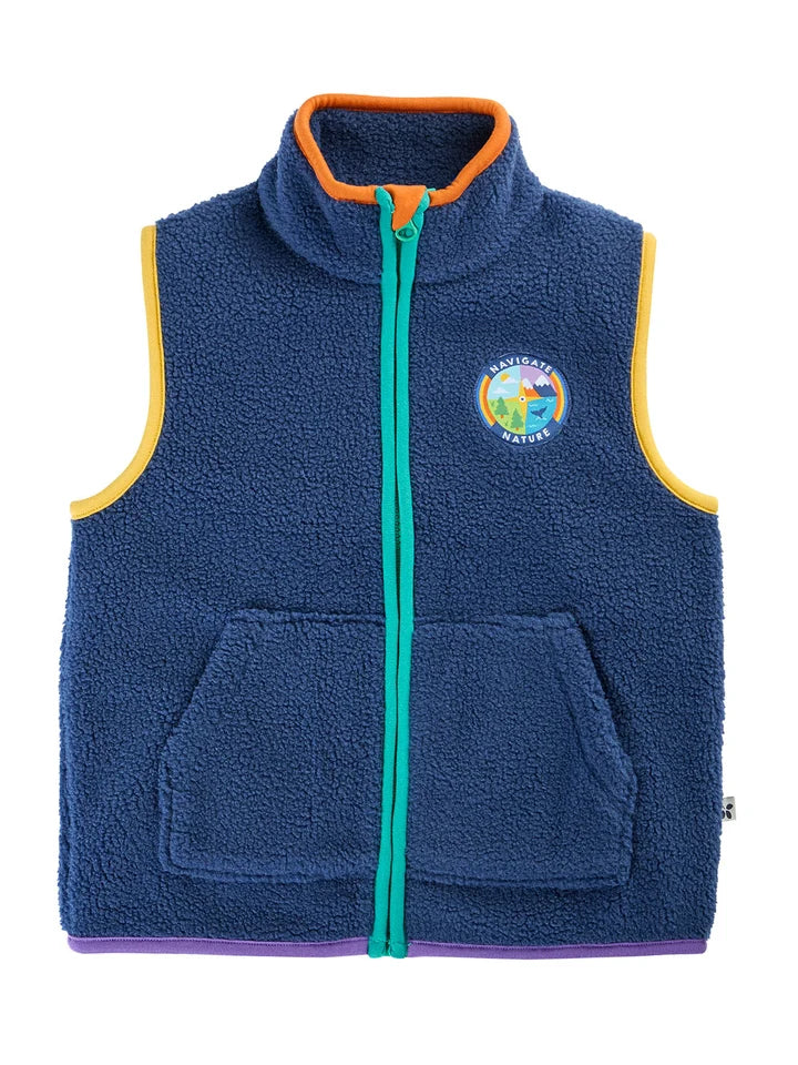 Gilet in Pile Blu | Frugi