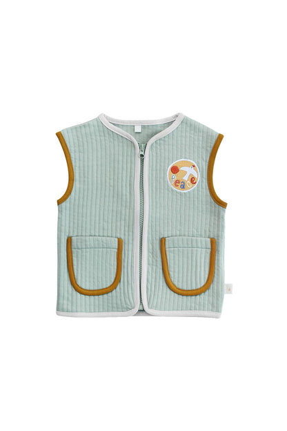 Gilet Trapuntato Verde Pace | Miela Kids