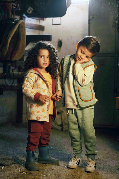 Gilet Trapuntato Verde Pace | Miela Kids