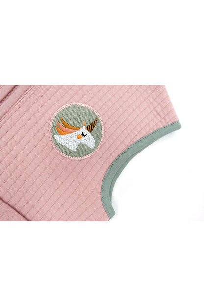 Gilet Trapuntato Salmone Unicorno | MIELA KIDS